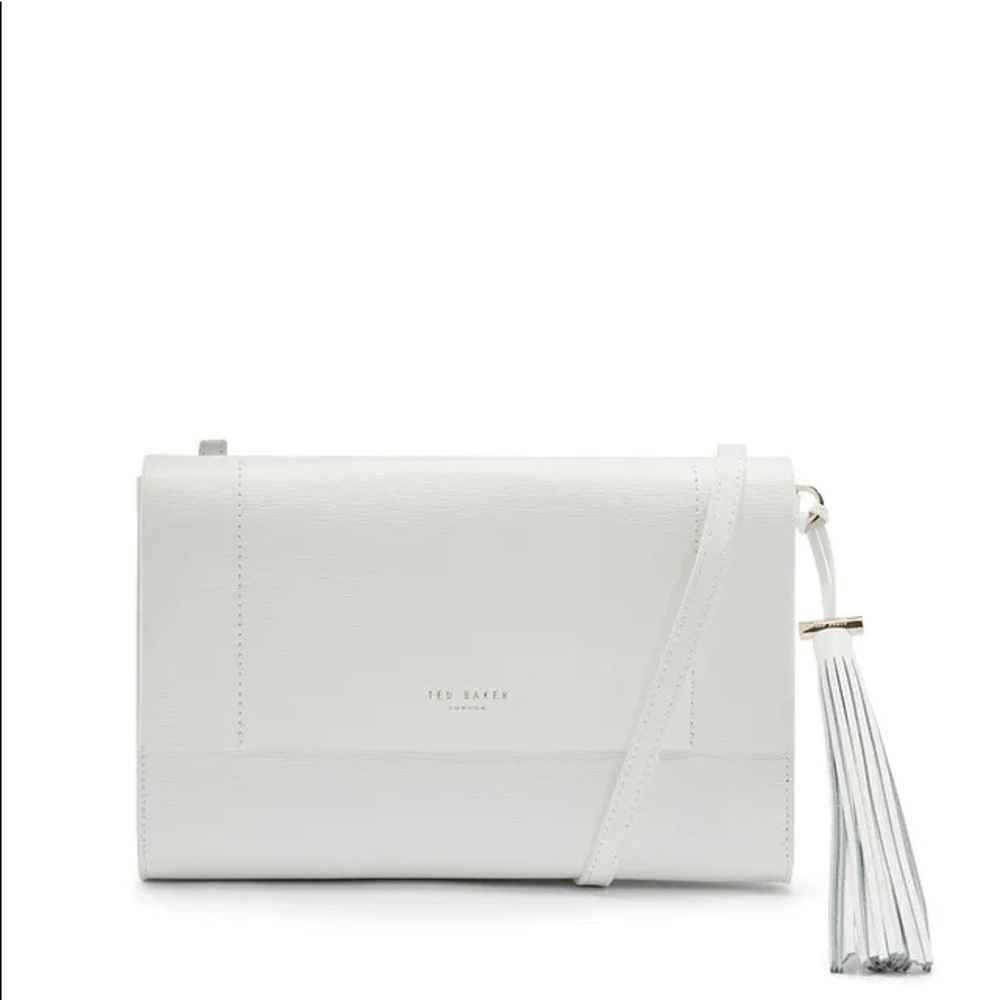 Ted Baker Leather Crossbody Bag with gold and leather tassels